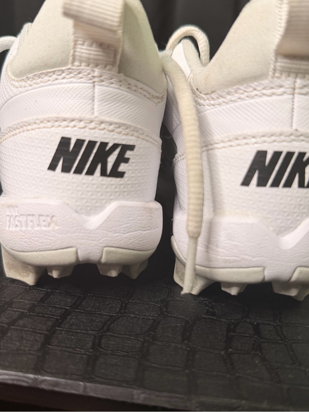 Nike Kids White Sneakers with Black Logo